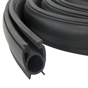 vidaXL Joint de porte de garage Noir 41 x 33 mm 2,5 m PVC