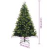 vidaXL Arbre de No&euml;l artificiel &agrave; charni&egrave;res 150 LED Vert 120 cm