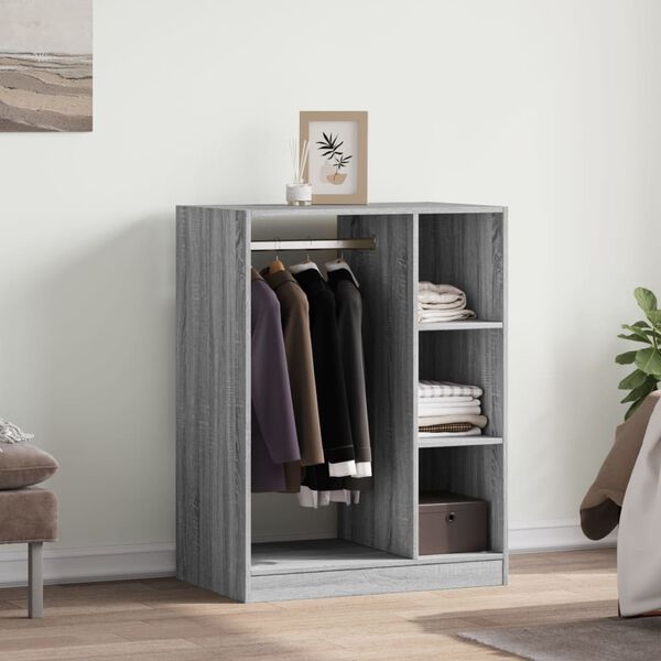 vidaXL Garde-robe sonoma gris 77x48x102 cm bois d'ingénierie