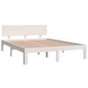 vidaXL Cadre de lit sans matelas blanc 135x190 cm