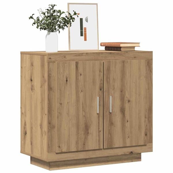 vidaXL Buffet chêne artisanal 80x40x75 cm bois d'ingénierie