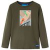 T-shirt enfants &agrave; manches longues kaki 104
