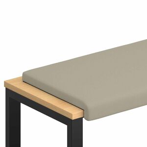 vidaXL Coussin de banc Velours Textur&eacute; Sable Profondeur 35 cm
