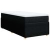vidaXL Sommier &agrave; lattes de lit avec matelas Noir 90x200 cm Tissu