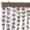 vidaXL Rideau anti-mouches taupe et blanc 100x200 cm chenille
