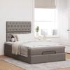 VidaXL Cadre de lit ottoman avec matelas taupe 120x190 cm tissu