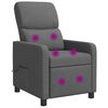 vidaXL Fauteuil de massage inclinable Gris fonc&eacute; Tissu
