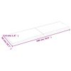 vidaXL Dessus de table bois massif traité bordure assortie