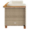 vidaXL Canap&eacute; de jardin avec coussins 3 places beige r&eacute;sine tress&eacute;e
