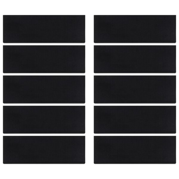 vidaXL Marches d'escalier 10 pcs 25x75 cm caoutchouc