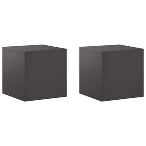 vidaXL Support de Plante 2 pcs Noir 40 x 40 x 40 cm Acier