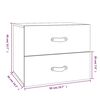 vidaXL Tables de chevet murales 2 pcs Gris 50x36x40 cm