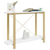 vidaXL Table console Blanc 110x38x75 cm Bois d'ingénierie