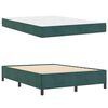 vidaXL Cadre de lit avec matelas Vert fonc&eacute; 140 x 190 cm tissu