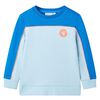vidaXL Sweatshirt pour enfants bleu vif et bleu clair 116