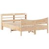 vidaXL Cadre de lit avec t&ecirc;te de lit 140x190 cm bois de pin massif