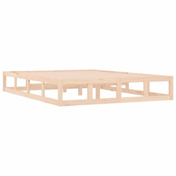 vidaXL Cadre de lit sans matelas 140x200 cm bois massif