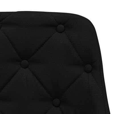 vidaXL Chaises pivotantes de salle à manger 6 pcs Noir Tissu