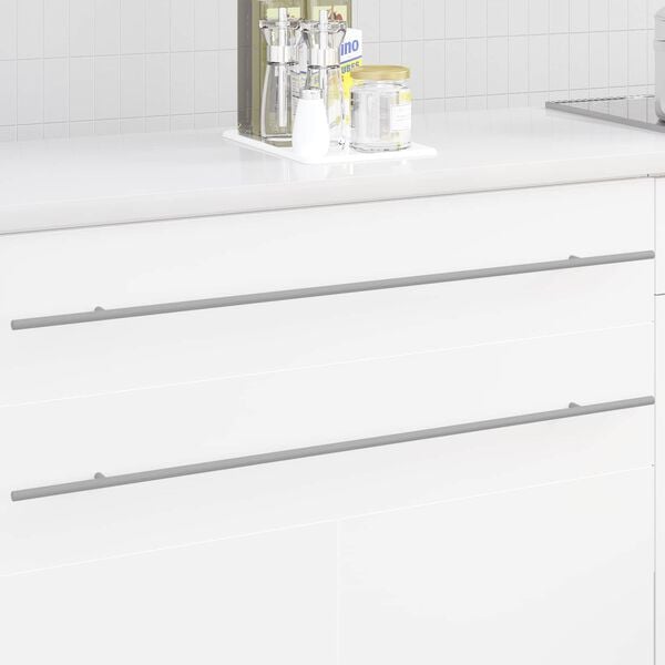 vidaXL Poign&eacute;e de cabinet 12 pcs Argent&eacute; 900 mm Acier inoxydable