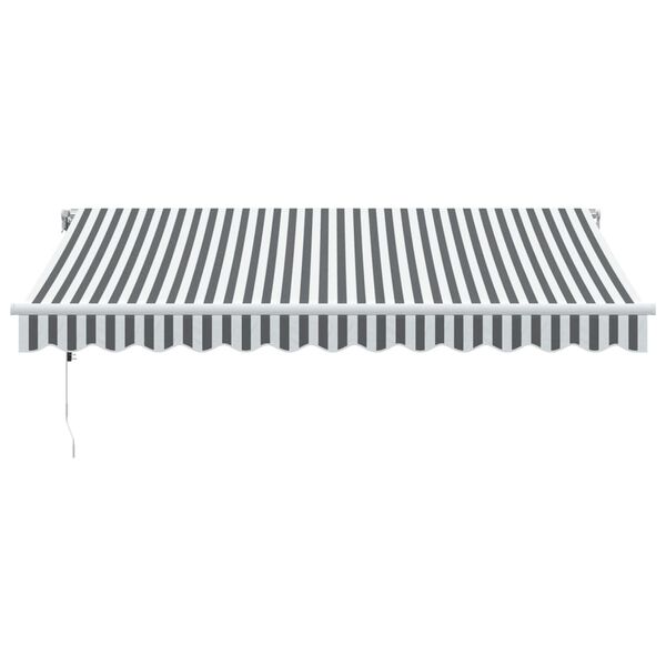 vidaXL Auvent r&eacute;tractable automatique anthracite et blanc 350x250 cm