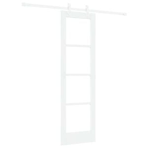 vidaXL Porte coulissante 61 x 198,5 cm Bois de pin massif et verre