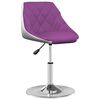 vidaXL Chaises &agrave; manger pivotantes lot de 2 violet et blanc similicuir
