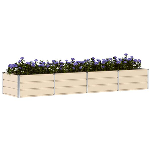 vidaXL Jardini&egrave;re Ivoire 320 x 80 x 45 cm Acier