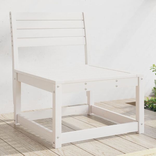 vidaXL Canap&eacute; de jardin blanc bois de pin massif