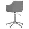 vidaXL Chaise pivotante de bureau Gris clair Tissu