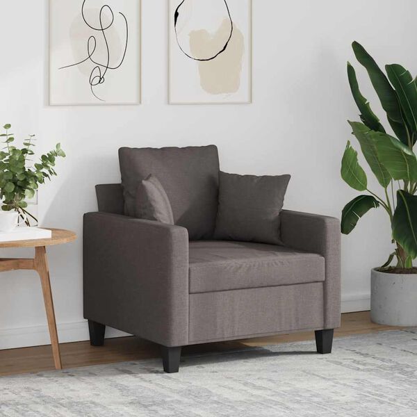 vidaXL Fauteuil Taupe 60 cm Tissu