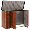 vidaXL Bo&icirc;te de Rangement de Jardin Marron 214 x 82 x 132 cm Acier