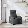 vidaXL Fauteuil inclinable de massage en tissu gris foncé