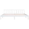 vidaXL Cadre de lit sans matelas blanc bois massif 200x200 cm