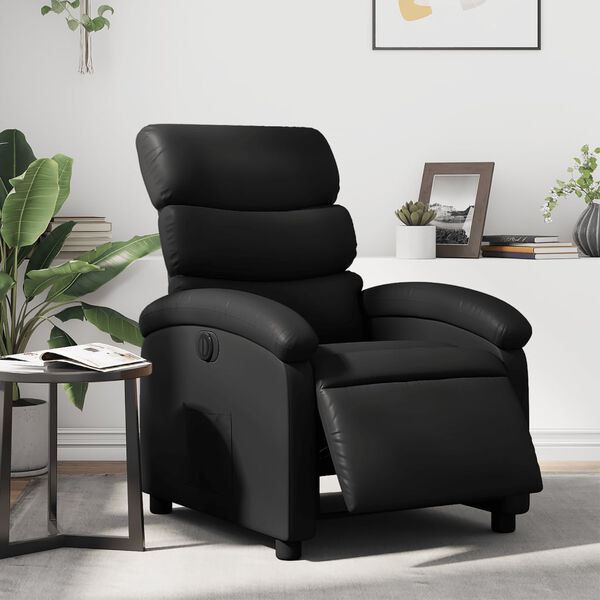vidaXL Fauteuil inclinable &eacute;lectrique Noir Similicuir