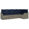vidaXL Ensemble de canap&eacute; de jardin Gris polyrotin