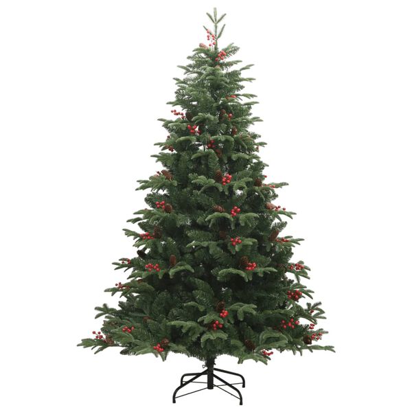 vidaXL Sapin de No&euml;l artificiel avec pommes de pin et baies 240 cm