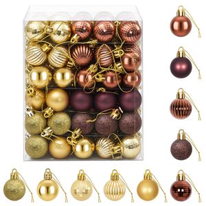 vidaXL Ensemble de boules de No&euml;l 150 pc Marron et or 3 cm Polystyr&egrave;ne