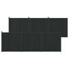 vidaXL Panneau de cl&ocirc;ture 6 pc 1055 x 186,5 cm WPC et Aluminium Noir