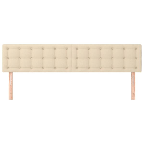 vidaXL Têtes de lit 2 pcs Crème 90x5x78/88 cm Tissu