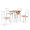 vidaXL Ensemble de salle &agrave; manger 5 pcs MDF et h&eacute;v&eacute;a Blanc