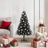 vidaXL Sapin de No&euml;l avec 150 LED avec support Noir 120 cm PVC