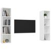 vidaXL Meubles TV muraux 2 pcs Blanc Bois d'ing&eacute;nierie