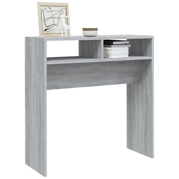 vidaXL Table console Sonoma gris 78x30x80 cm Bois d'ingénierie
