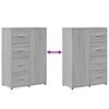 vidaXL Buffets 2 pcs sonoma gris 60x31x84 cm bois d'ing&eacute;nierie