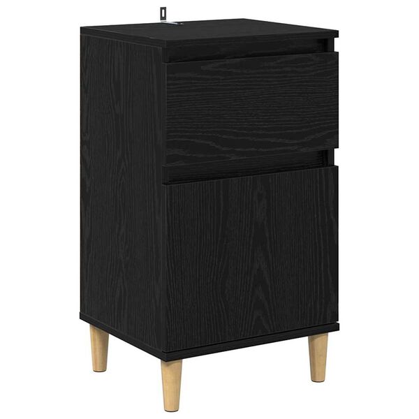 vidaXL Cabinet de chevet Ch&ecirc;ne noir 40 x 35 x 70 cm Bois d'ing&eacute;nierie