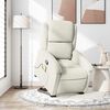 vidaXL Fauteuil de massage inclinable Cr&egrave;me Velours