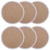 vidaXL Placemets en jute 6 pc Naturel et Blanc 100 % jute Tossa