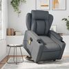 vidaXL Fauteuil inclinable de massage Gris Similicuir
