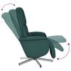 vidaXL Fauteuil inclinable de massage et repose-pieds vert fonc&eacute; tissu