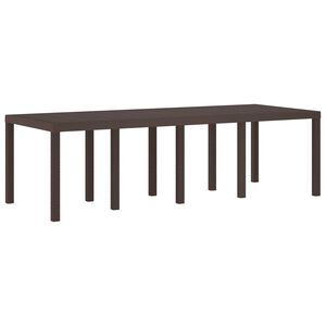 vidaXL Table de Jardin Marron 250 x 100 x 73 cm polyrotin